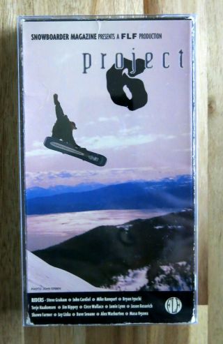 Vintage rare snowboard video VHS Project 6 1993 Fall Line Films 2