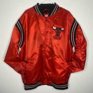 Vintage Chicago Bulls Starter Jacket Windy City Size 2x Michael Jordan Era Rare