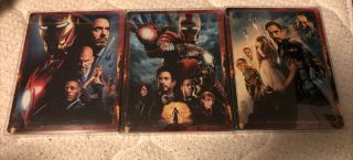 Iron Man Trilogy 4k/blu - Ray Steelbook Best Buy Exclusive Rare Oop