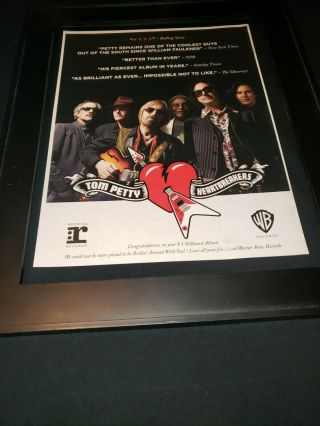 Tom Petty & The Heartbreakers Hypnotic Eye Rare Promo Poster Ad Framed