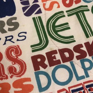 Rare Vintage 70’s NFL Sleeping Bag Blanket Team Retro Football Logo 2