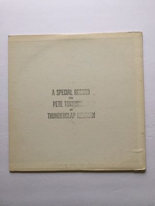 Pete Townsend & Thunderclap Newman A Special Record Lp - Rare