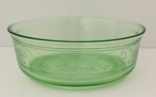 Rare Cloverleaf Green 5” Cereal Bowl - Vintage Hazel Atlas Glass Co.
