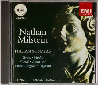 Nathan Milstein: Italian Sonatas Violin Emi Classics Tartini Balsam Cd Rare Fds