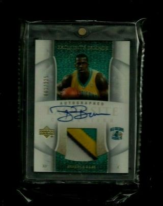Brandon Bass 2005 - 06 Exquisite Rookie Patch Auto /225 Rare Hornets On - Card Lsu