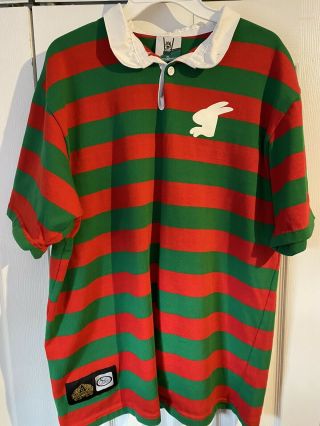 Rare South Sydney Rabbitohs Nrl Isc 1908 - 2008 Centenary Rugby Jersey Size Xl.