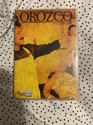 Orozco The Embalmer Very Rare Massacre Video Dvd Reverse Cover And Poster