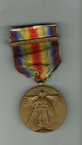 Rare World War 1 U.  S.  Victory Medal With France Bar