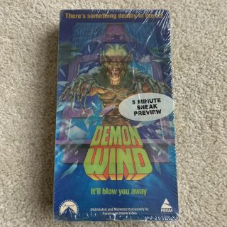 Demon Wind Prism Entertainment Paramount Vhs Horror Gore Lenticular Cover Rare