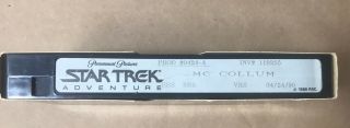 Rare Star Trek Adventure Universal Studios VHS Videocassette Video Tape 4/24/90 3