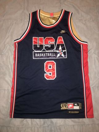 Rare Authentic 1992 Michael Jordan Usa Basketball Dream Team Nba Nike Jersey/l