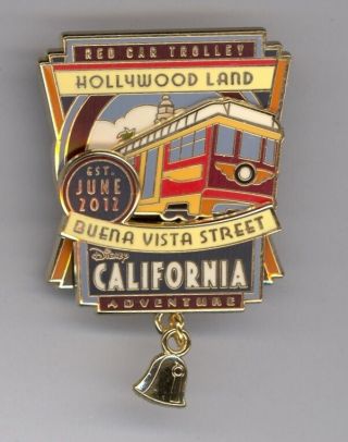 Dca Disney Press Media Preview Day Buena Vista Street Red Car Trolley Pin Rare