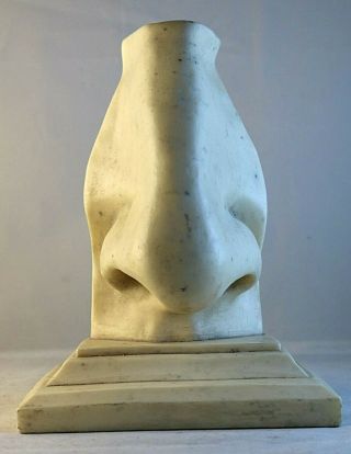 Big Nose Sculpture Pop Art Marblestone Sculpture Rare Vintage Bookend