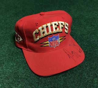 Vtg 90s Kansas City Chiefs Logo Athletic Nfl Diamond Snapback Hat Cap Rare