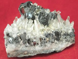 A Big Very Rare Sphalerite Galena And Quartz Crystal Cluster Colombia 274gr