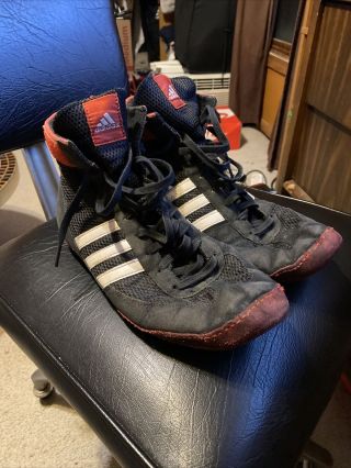 Rare Adidas Size 12 Combat Speed 4 Wrestling Shoes Black/red 8 1/2