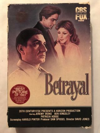 Betrayal,  Jeremy Irons,  Patricia Hodhe,  Cbs Fox,  Big Box Vhs,  Rare Vhs