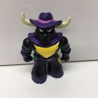 Rare 1999 Wild West Cow - Boys Of Moo Mesa The Masked Bull Vtg Toy 3in Figure