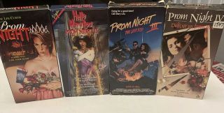 Prom Night 1,  2,  3,  4 Vhs - Oop Rare Horror Mary Lou Last Kiss Deliver Us Evil