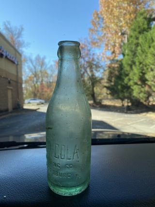 1900’s Dyersburg TN Coca Cola Glass Straight Sided Bottle RARE 3
