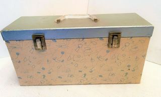 VINTAGE 1960 ' S PLATTER - PAK 45 RPM RECORD DOUBLE CARRYING CASE 45 ' S SILVER RARE 2