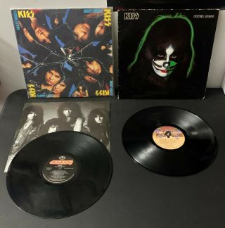 Kiss - Crazy Nights 1987 Rare Rock Lp W/inner,  Peter Criss Rare Lp - Great Shape
