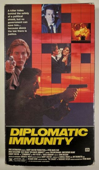 Diplomatic Immunity Bruce Boxleitner,  Billy Drago,  Rare Oop (vhs,  1991)