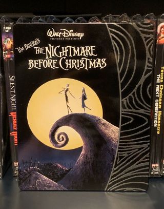 Disney The Nightmare Before Christmas Rare Oop Blu - Ray Movie Exclusive Steelbook