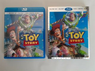 Toy Story 1 2 3 [3D,  2D] Blu - ray w/RARE Lenti Slipcovers in 2