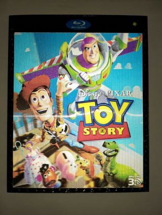Toy Story 1 2 3 [3D,  2D] Blu - ray w/RARE Lenti Slipcovers in 3