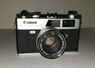 Canon Canonet Ql19 Camera Rangefinder 35 Mm Film 45mm Lens Leather Case Rare
