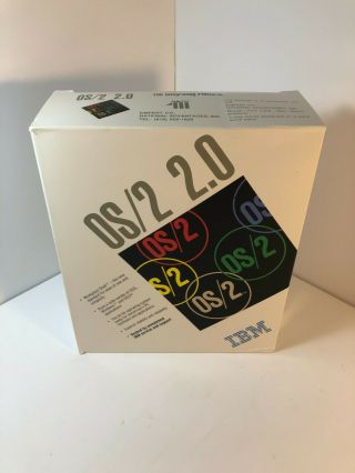 Vintage Ibm Corp Os/2 2.  0 2.  00 Operating System - 3.  5 " Diskettes 1992 Retro Rare