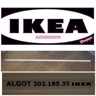 Ikea 77” Algot Wall Upright Bracket White - Rare Discontinued 302.  185.  35