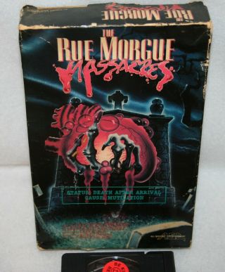 The Rue Morgue Massacres Big Box All Seasons Entertainment Vhs Tape Rare Horror