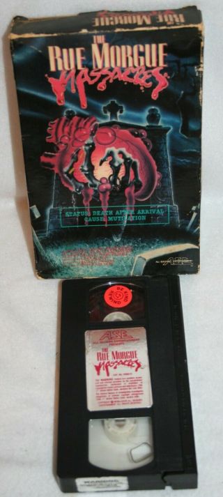 THE RUE MORGUE MASSACRES Big Box ALL SEASONS ENTERTAINMENT VHS Tape RARE HORROR 2