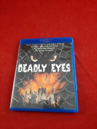 Deadly Eyes 1982 Blu - Ray,  Dvd Like - Scream Factory Rare Htf Oop Large Rats