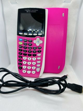 Texas Instruments Ti - 84 Plus C Silver Edition Graphing Calculator Hot Pink Rare