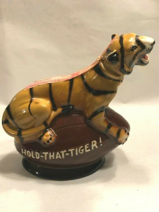 “hold That Tiger” Rare Double Springs Distillers Whiskey Decanter & Box Lsu