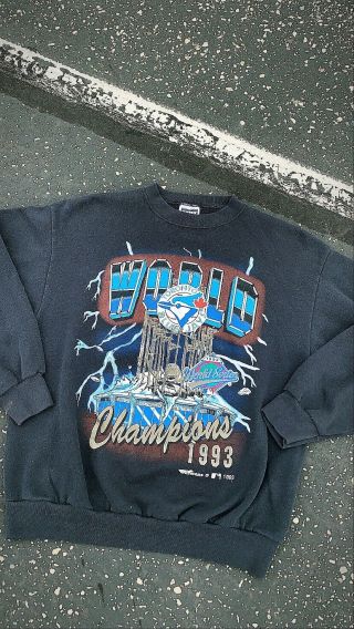 Vintage 90’s Mlb Toronto Blue Jays Ravens Athletic Crewneck Sweater Rare