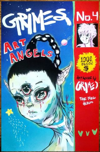 GRIMES Art Angels Ltd Ed RARE Poster,  BONUS Indie Pop Dance Rock Poster 2
