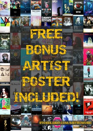 GRIMES Art Angels Ltd Ed RARE Poster,  BONUS Indie Pop Dance Rock Poster 3