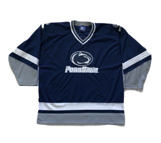Vintage Penn State Nittany Lions Hockey Jersey Large Starter Rare Gem 90s