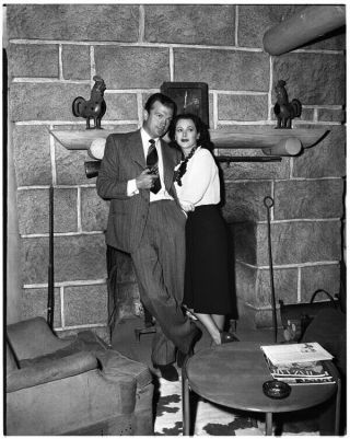 Hedy Lamarr John Loder At Home Rare 5x4 Photo Camera Negative 1940 