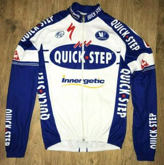 Quick Step Vermarc Uci Rare Full - Zip Long Sleeve Cycling Jersey Size S