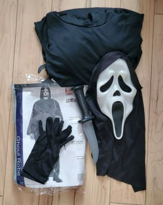 Scream 4 Costume Mask With Robe Gloves Knife Rare Scream Costume 2010 Scream