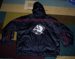 Stitched Authentic Rare Buffalo Sabres Black Vintage Goat Head Jacket Xl Jersey