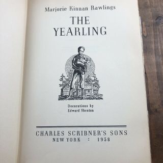 RARE TRUE 1ST EDITION - The Yearling - FIRST PRINTING - Rawlings - 1938 3