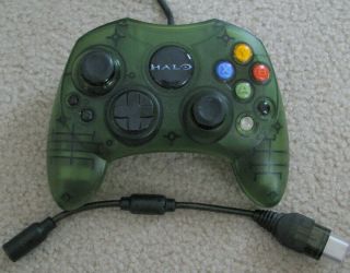 Rare Official Microsoft Xbox Controller Halo Edition Green Oem