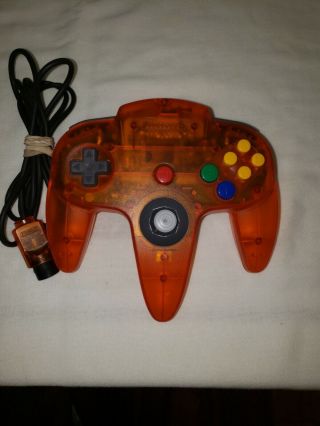 Official Oem Funtastic Fire Orange Nintendo 64 N64 Controller Nus - 005 Rare