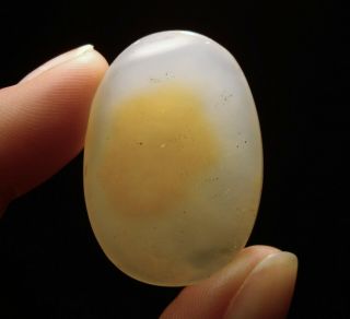 SEE VIDEO Polished Rare Enhydro River Agate with MOVING Bubble 12.  8g 2